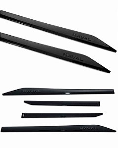 Friso Lateral Haval Preto HEMATITA Alto Relevo Black Piano
