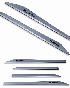 Friso Lateral Haval Cinza Diamante Nome Relevo Black Piano