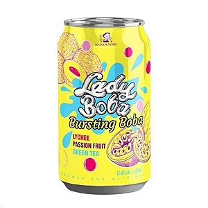 Lady Boba Bubble Green Tea Sabor Lichia e Maracujá - 320ml