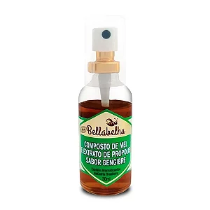 Composto de Mel e Extrato de Própolis Sabor Menta, Malva e Gengibre - 35ml