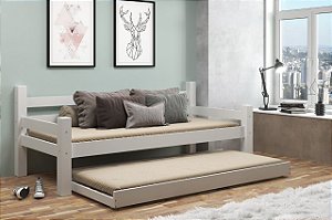 Bicama Solteiro, Cama Superior com Dupla Furação COR:BRANCO