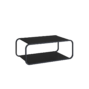 Mesa de Centro Luna 80cm Pé Metal - Nero/Preto