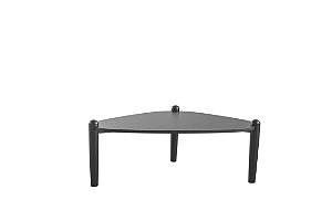 Mesa de Centro Orgânica Pé Madeira Nero/Preto