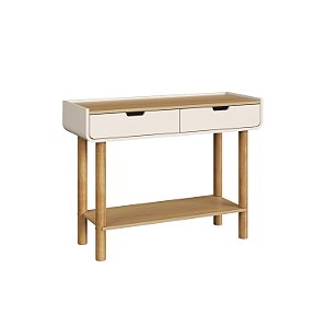 Aparador 2 Gavetas Orgânico Pé Madeira Aura | OffWhite/Hanover