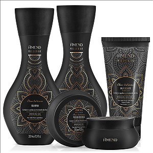 Kit Amend Millenar Óleos Indianos Shampoo + Condicionador + Mascara e Balm - 4 produtos
