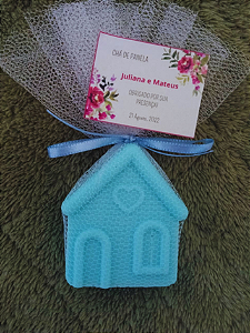 10/30/50/100/250 - Lembrancinhas em sabonete de casinha perfumado. Lembrancinha para festa de casamento, lembrancinha para chá de panela, chá de casa nova e outras ocasiões.