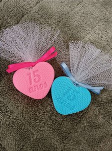 10/30/50/100/250 - Lembrancinhas em coração perfumado 15 anos. Para festa de debutante, lembrancinha para festa de 15 anos.