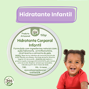 Hidratante Infantil Natural para dermatites com Camomila, Lavanda e Aveia