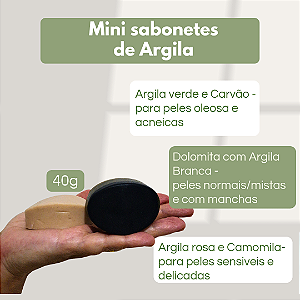 Mini Sabonetes de Argila