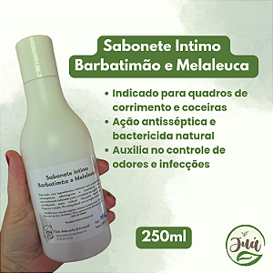 Corrimento, coceira e odor? Sabonete Íntimo Natural Barbatimão e Melaleuca Vegano – 200ml