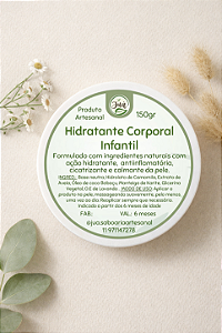 Hidratante Infantil Natural - Alergias Dermatite Eczema e pele sensível - com Camomila, Lavanda e Aveia