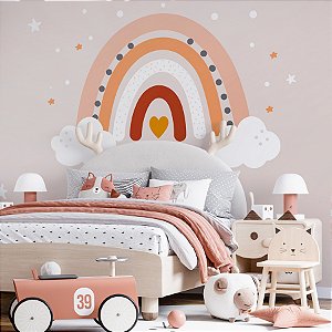 Painel de Parede Personalizado Arco-Íris de Aquarela