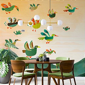 Painel de Parede Personalizado Pássaros Migrantes