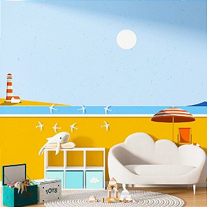 Painel de Parede Personalizado Vamos para a Praia