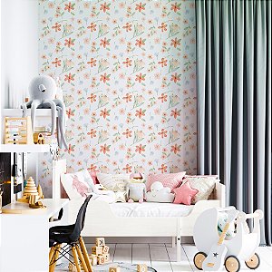 Papel de Parede Florais Pastéis