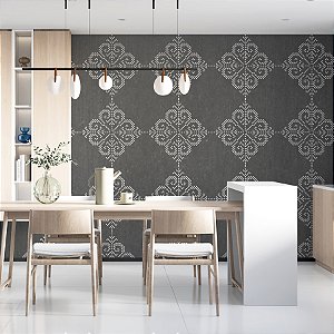 Papel de Parede Jacquard de Cimento Queimado