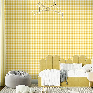 Papel de Parede Vichy Amarelo