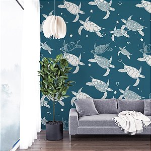 Papel de Parede Tartarugas no Oceano