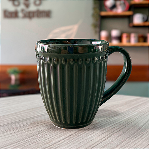 Caneca Porcelana 04  Roma 300ml - Preta