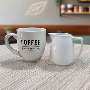 Conjunto de Porcelana Xicara mais mini leiteira