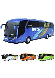 Brinquedo Caminhão Carreta Iveco Bau Hi Way + Ônibus Usual