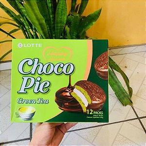 Choco Pie Green Tea Caixa Com 12 Unidades 336g