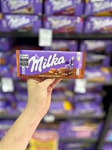 Milka Barra de Chocolate Peanut Crispy Caramel 90g