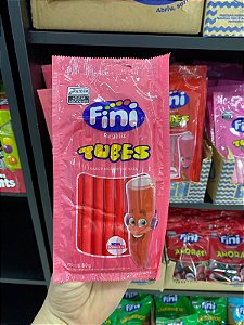 Bala Fini Tubes Morango 80g