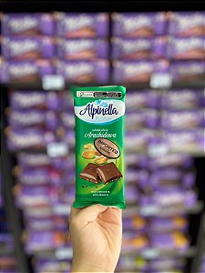 Barra de Chocolate Alpinella Amendoim 90g