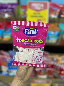 Bala Fini Marshmallow Torção Rosa Recheadinho 80g