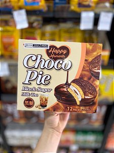 Lotte Choco Pie Black Sugar Milk Tea 12 individual pack