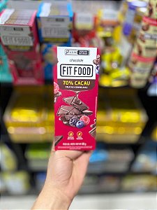 Chocolate Fit Food Frutas Vermelhas 70% cacau Zero Adição De Açucar 80g