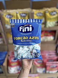 Bala Fini Marshmallow Torção Azul Recheadinho 250g