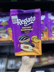 Bolinho Regato Creamy Sandwich Apricot Flavour 165g