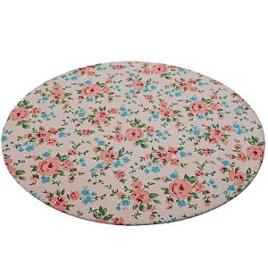 Capa de Sousplat Floral Rosa Azul