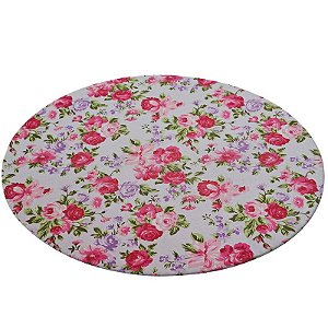 Capa de Sousplat Floral Rosa