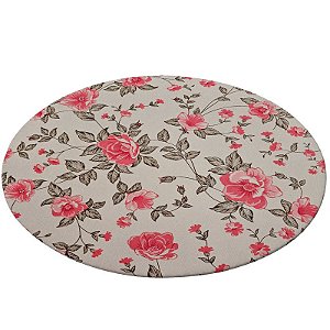Capa de Sousplat Floral Cor de Rosa