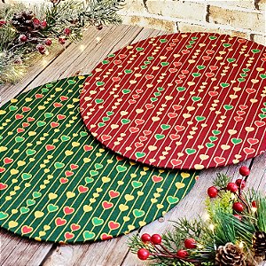 Capa de Sousplat Natal Coração