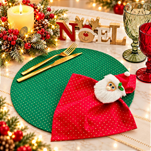 Kit Natal XR: 1 Capa + 1 Guardanapo + 1 Anel PG