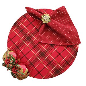 Kit Natal XM: 1 Capa + 1 Guardanapo + 1 Anel PG