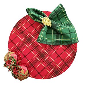 Kit Natal XL: 1 Capa + 1 Guardanapo + 1 Anel PG