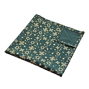 Guardanapo Flor Estrelar Verde Natal Tricoline 100% Algodão