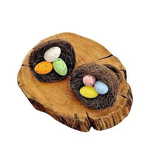 Anel Páscoa Ovinhos Ninho 7x7 cm P-2523