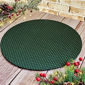 Capa de Sousplat Poá Verde Escuro Natal