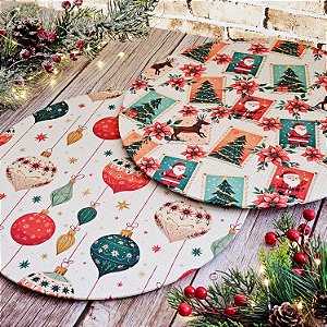 Capa de Sousplat Selos Natal e Enfeites Nude