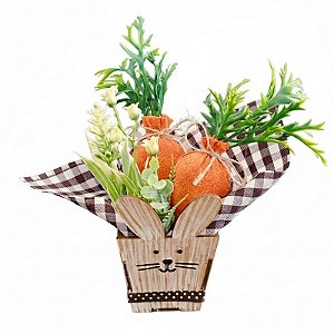 Enfeite Páscoa Vasinho de Cenuras (10x15cm)