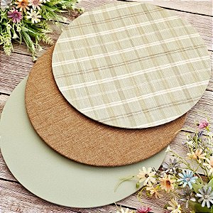 Capa de Sousplat Composê Xadrez Suave