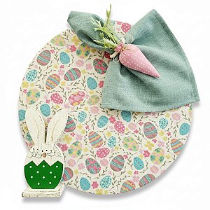 Kit Ovinhos Cenoura Rosa 1 Capa + 1 Guardanapo + 1 PG