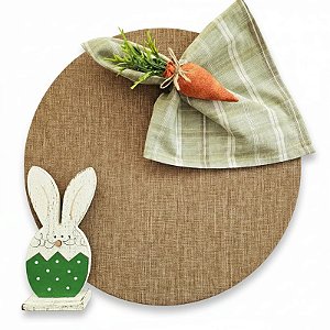 Kit Marrom Claro Páscoa 1 Capa + 1 Guardanapo + 1 PG