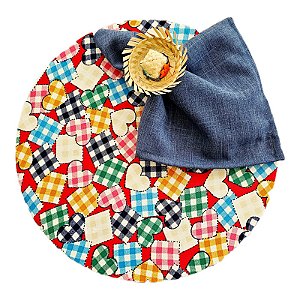 Kit Patch Coração Jeans